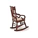 Cutemini Dollhouse Miniature Rocking Chair 112 Scale Wooden Furniture Accessories Tiny Mini House Home Outdoor Decoration Model Living Room Scene Christmas Craft Displays Brown - Image 4