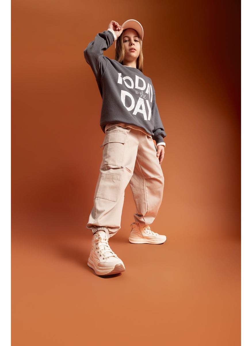 DeFacto Girl Parachute Cargo Cotton Trousers  - Image 1