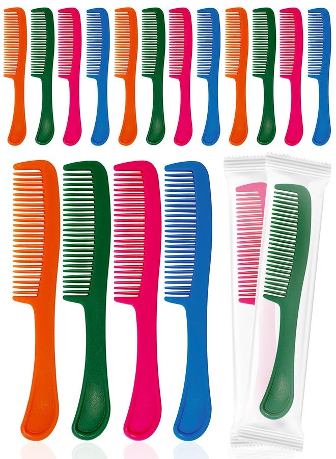 Cydioa 20 pcs Combs In Bulk Individually Wrapped, 4 color Pocket Hair Combs Set for Women, Men and Kids, Colorful Travel Comb Bulk for Airbnb Homeless Hotel Shelter Home Charity - Image 1