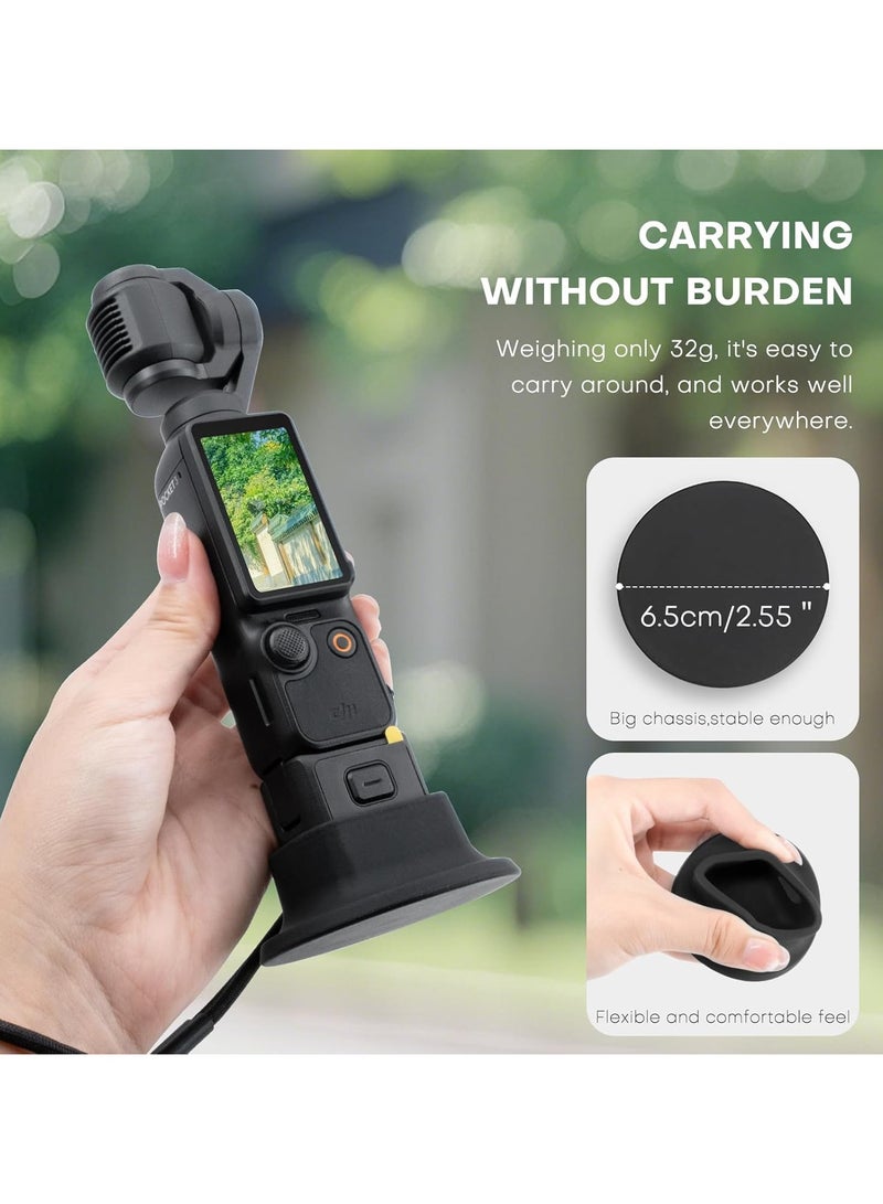 Camera Mount Stand Base for DJI Osmo Pocket 3,Non-Slip Stable Desktop Mount,Silicone Base Gimbal Support Adapter Stabilizer for Osmo Pocket 3 Action Camera Accessories  - Image 3
