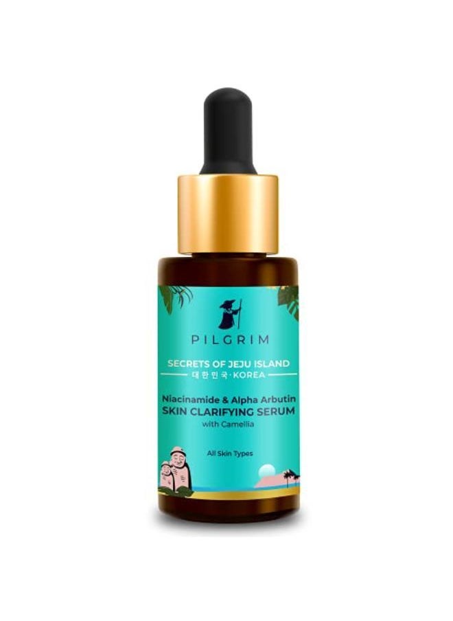 PILGRIM - Niacinamide 5% + Alpha Arbutin 1% Skin Clarifying Serum For Dark Spots, Acne Marks & Pits | Glowing Skin | All Skin Type| For Men & Women | Dermatologically Tested | Made In India | 30Ml - Image 1