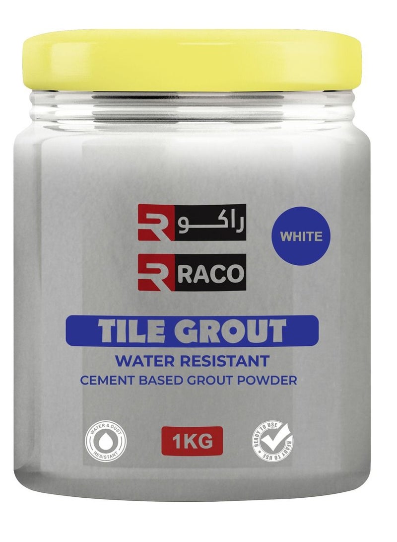 RACO RACO Cement Tile Grout for Filling Tile Joints 1KG WHIITE  - Image 1