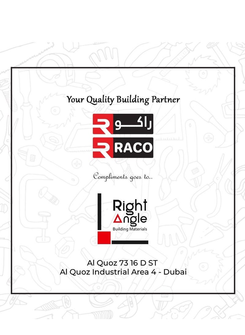 RACO RACO Cement Tile Grout for Filling Tile Joints 1KG WHIITE  - Image 5