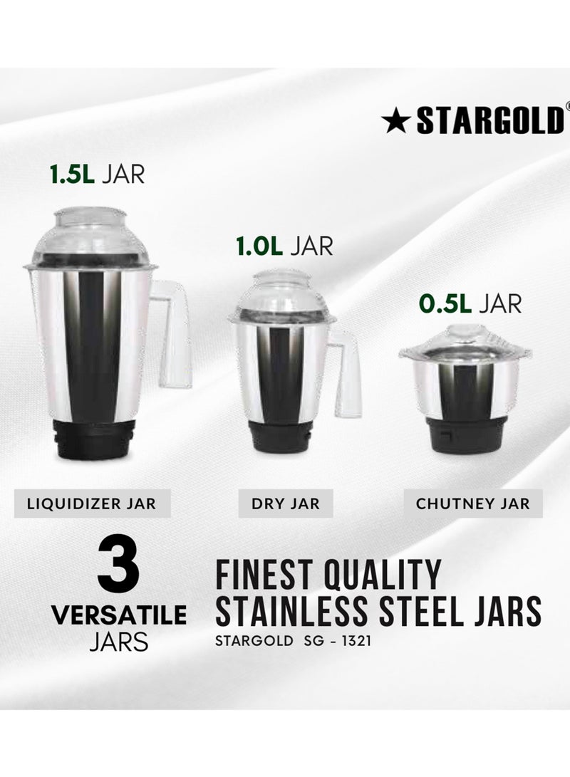 Stargold Mixer Grinder 3 in 1 800W Overload Protection Powerful Copper Motor - Image 2