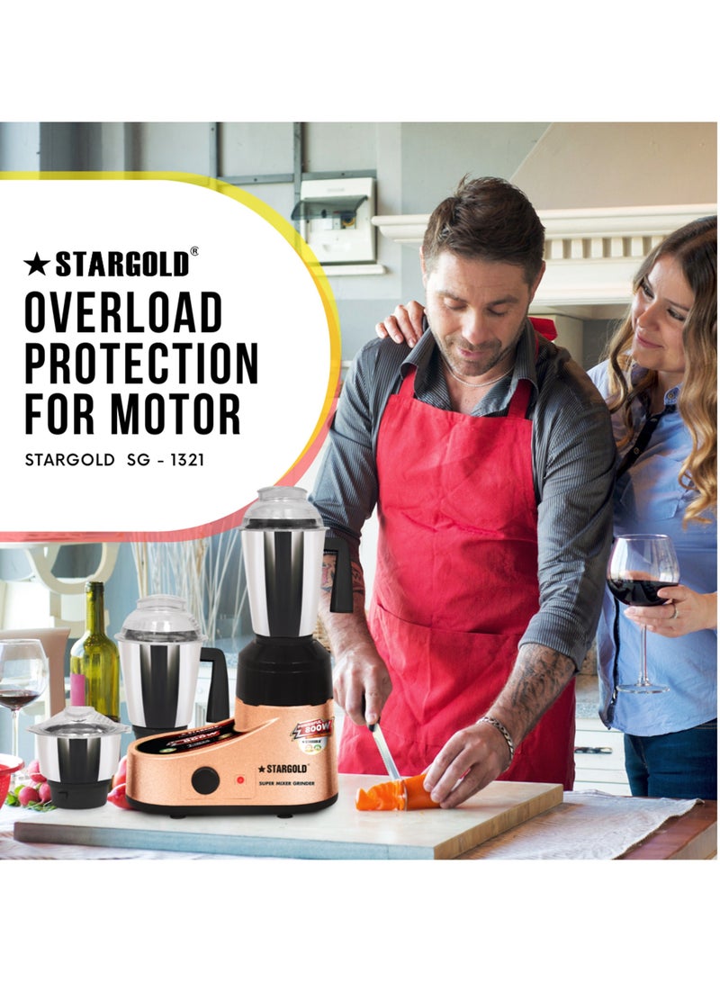 Stargold Mixer Grinder 3 in 1 800W Overload Protection Powerful Copper Motor - Image 4