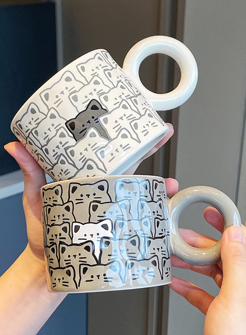 400Ml Cat - Themed Ceramic Mug With Spoon And Gift Box - Adorable Design, Perfect For Gifting & Daily Use  - Image 5