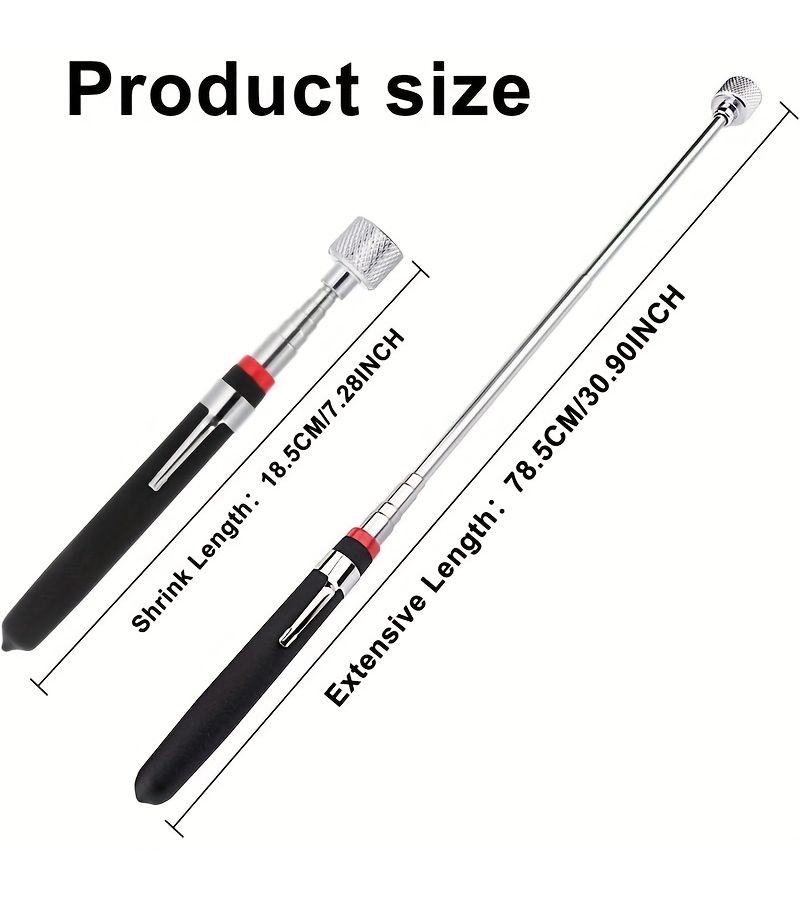 15 Lbs Heavy Duty Telescopic Magnetic Pickup Tool Portable Magnet Stick Car Magnet Retriever Black Flower Head For Hard To Reach Screws No Electricity Required - Image 3