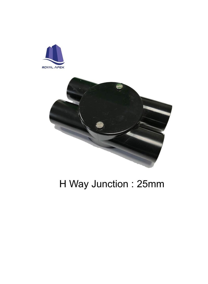 PVC Electrical Conduit Pipe & Fittings for Indoor and Outdoor Electrical Wiring and Cabling (Pack of 10) (25mm, Junction-H- Way)  - Image 2