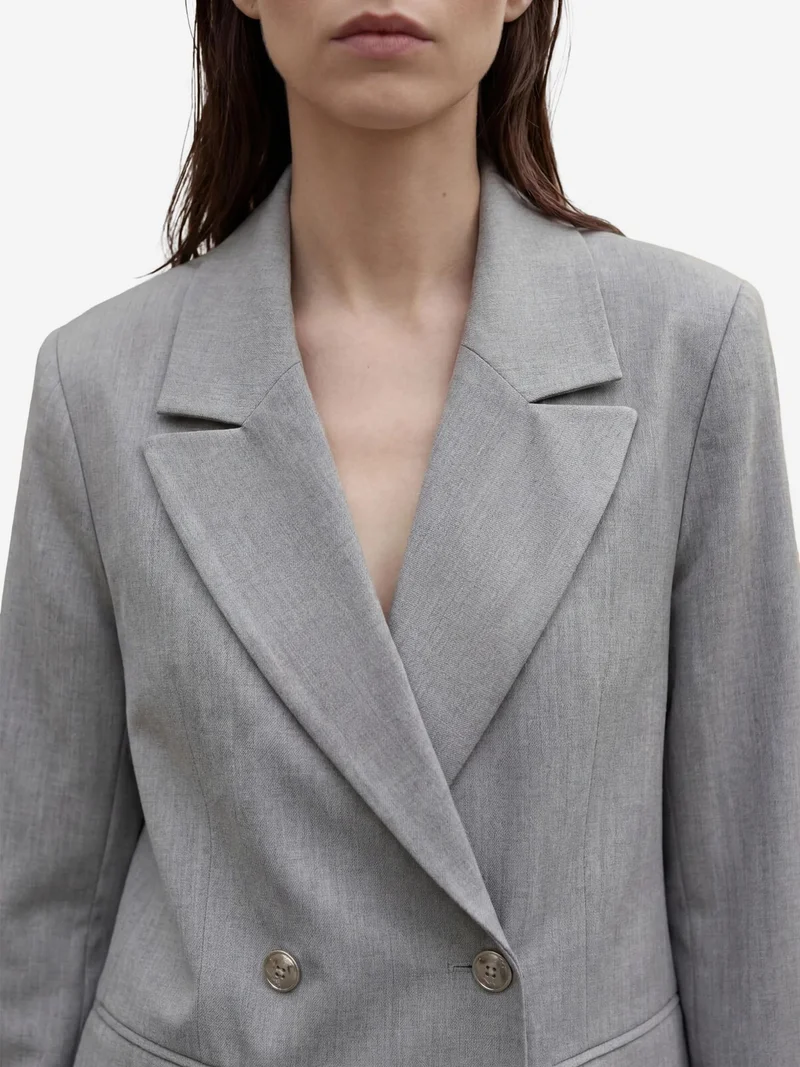 My Fashion Grey MY FASHION Buttoned Blazer Jacket for Women | Best Price UAE