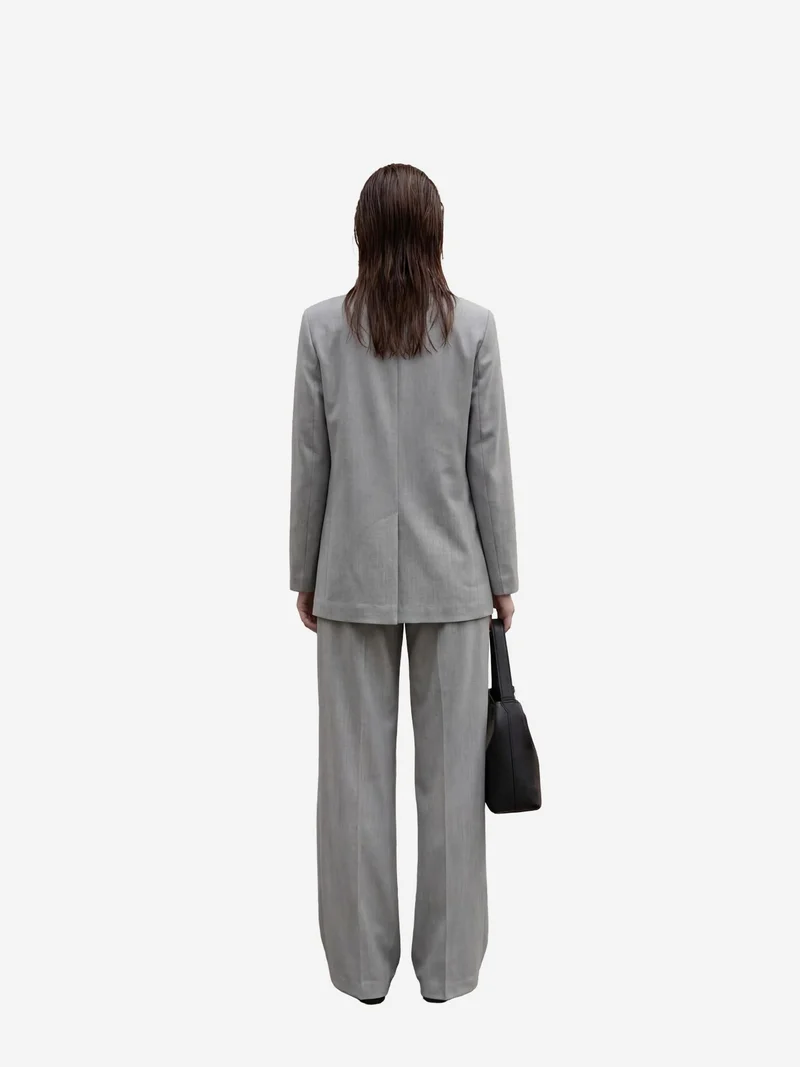 My Fashion Grey MY FASHION Buttoned Blazer Jacket for Women | Best Price UAE