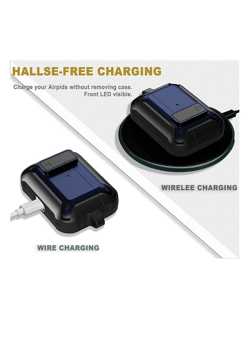 Upgraded [Secure Lock] Armor Airpod Pro Case, Fibuntun Shockproof AirPods Pro Cover Cool iPod Pro Case Designed for Apple Air Pod Wireless Pro Cases for Men Women - Image 3