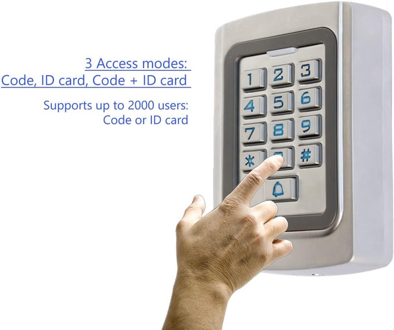 Supreform IP68 Waterproof Universal 12V 24VDC Metal Case Digital Wired Keypad for Garage Door, Gate Opener and Access Control Systems - Image 3