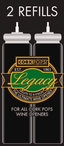 Cork Pops Wine Bottle Opener Refill Cartridges 2 Per Box- Eco-Friendly Low-Pressure, Fits All Cork Pops Models Opens 60-80 Bottles Per Cartridge 2 Boxes - Image 2