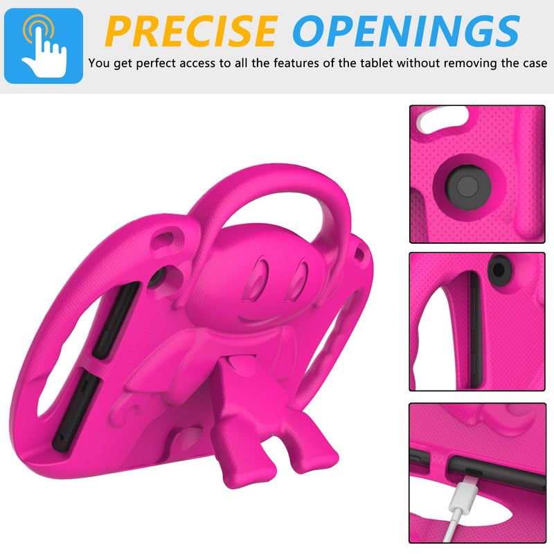 Sanyetral Fire HD 8 & HD 8 Plus Tablet Case for Kids(12th/10th Generation, 2024/2022/2020 Release), Sanyetral Lightweight Shockproof Cover with Shoulder Strap, Stand and Handle Not for Nokia TCL Samsung -Pink - Image 5