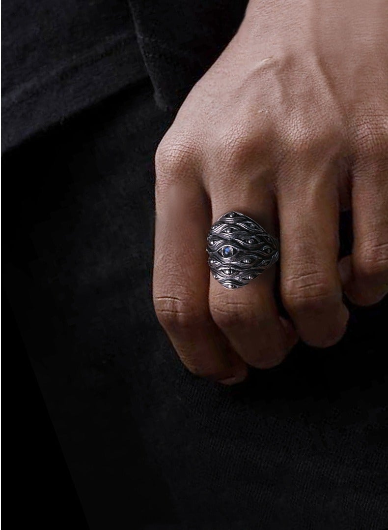 Trendy Distressed Adjustable Punk Ring - Image 2