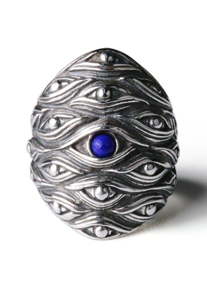 Trendy Distressed Adjustable Punk Ring - Image 1