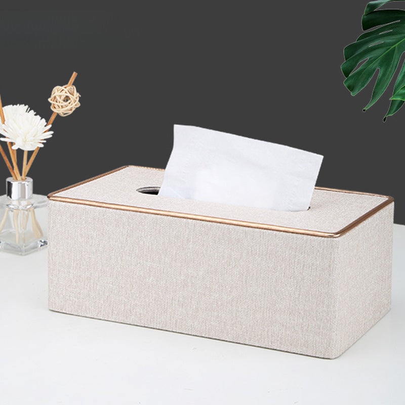 Tissue Box, Living Room, Accessible Luxury and High-End Coffee Table, Desktop Leather Paper Box, Hotel Restaurant, High-Looking Storage Paper Box - Image 5