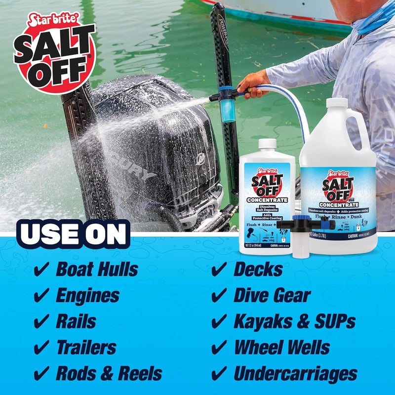 Star Brite Salt Off - Removes Salt Deposits and Leaves a Protective PTEF Coating - Also Ideal to Flush Outboard and Inboard Engines With Mixer Applicator - Image 3
