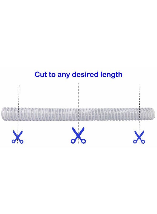 Sealproof 1.25 x 59 Inch Pool Filter Pump Connection Hose for 1-1/4 (32mm) Intex Systems and Above Ground Pools, Premium Quality Kinkproof PVC, Made in USA | Includes 2 Hose Clamps - Image 3