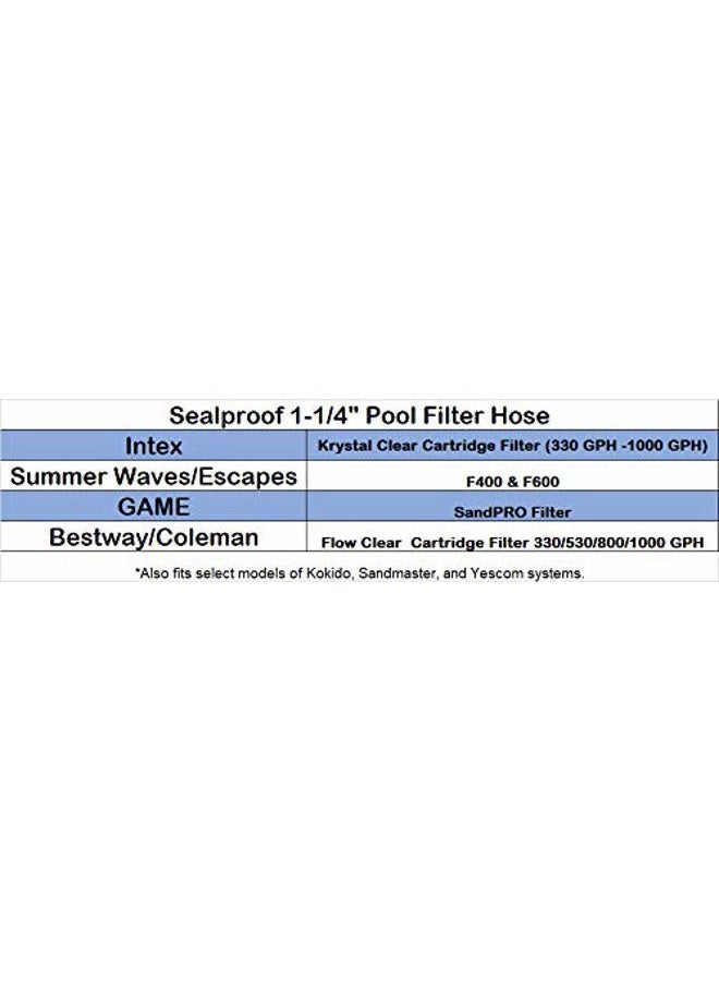 Sealproof 1.25 x 59 Inch Pool Filter Pump Connection Hose for 1-1/4 (32mm) Intex Systems and Above Ground Pools, Premium Quality Kinkproof PVC, Made in USA | Includes 2 Hose Clamps - Image 4