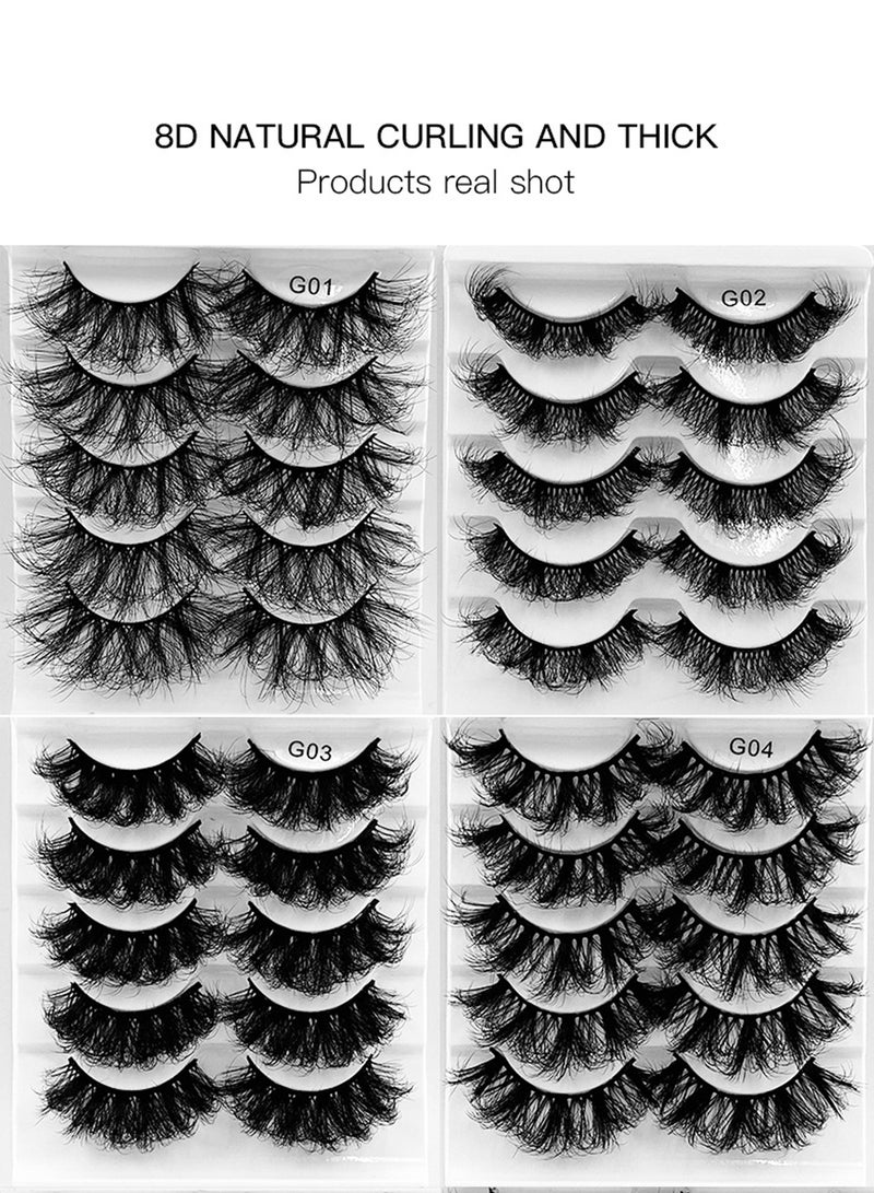 Bukela False Lashes Super Fluffy Faux Mink Eyelashes Dramatic Long and Full Fake - Image 3