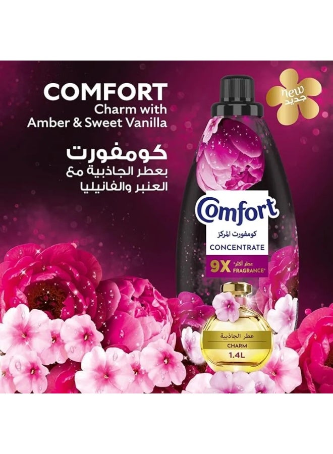Comfort Charm Concentrated Fabric Softener With 9X Fragrance- 1.4Ltr - Image 2