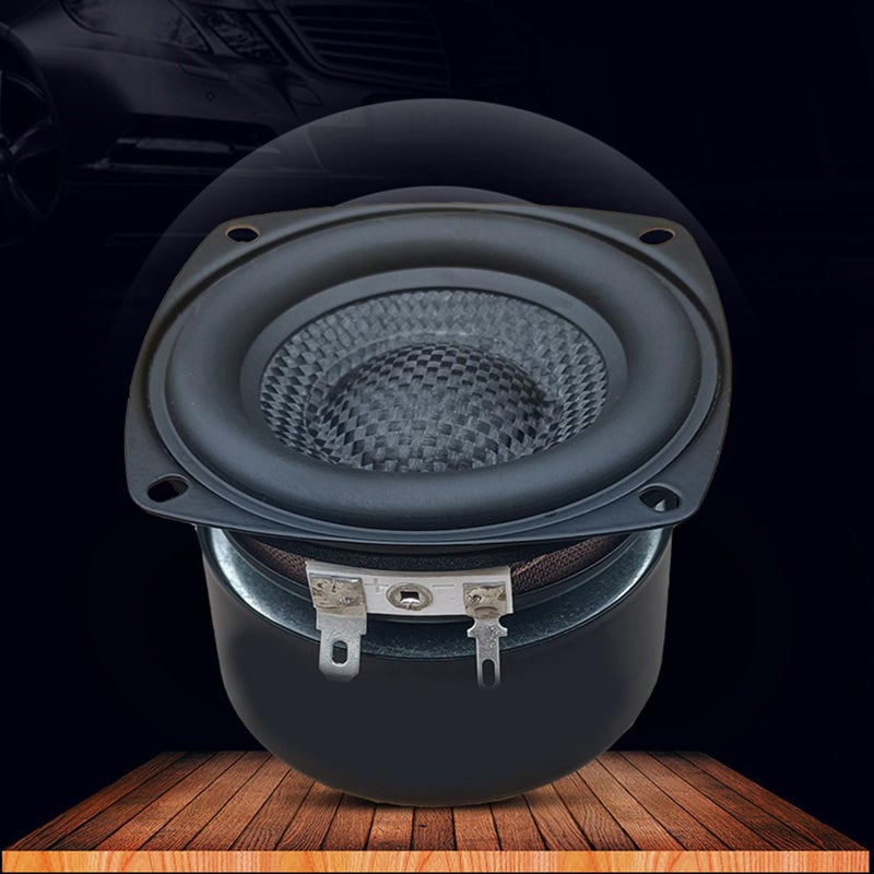 6 Ohm Deep Bass 3 Inch Square Woofer Speakers Metal Rubber Build HiFi Sound Glass Fiber Woven Cone Loud Horn - Image 3