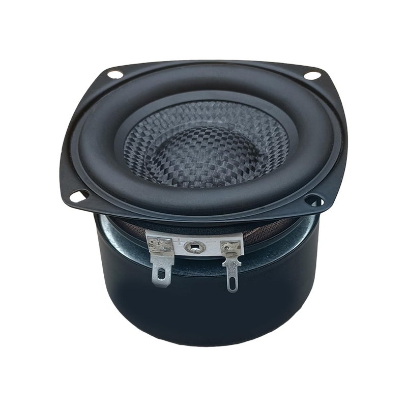 6 Ohm Deep Bass 3 Inch Square Woofer Speakers Metal Rubber Build HiFi Sound Glass Fiber Woven Cone Loud Horn - Image 2