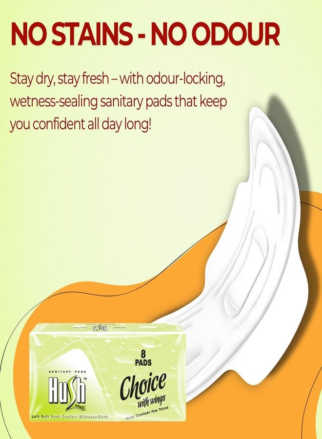 Hush Choice 240 mm Straight Napkins with Wings - 8 pcs,Pack of 8 - Image 5
