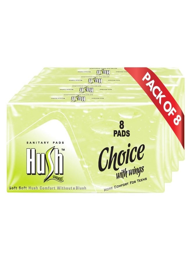 Hush Choice 240 mm Straight Napkins with Wings - 8 pcs,Pack of 8 - Image 1
