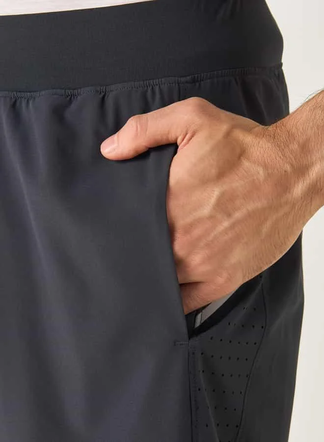 ADOT by Splash Panel Detail Shorts with Elasticated Waistband