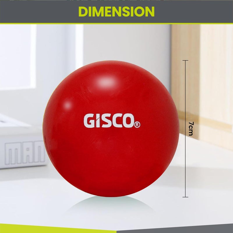 GISCO كرات الجمباز البلاستيكية 70 مم الناعمة - مجموعة من 3 ألوان متنوعة مع حقيبة حمل - مجموعة التلاعب للأطفال والبالغين، مناسبة للمبتدئين والمحترفين - Image 2