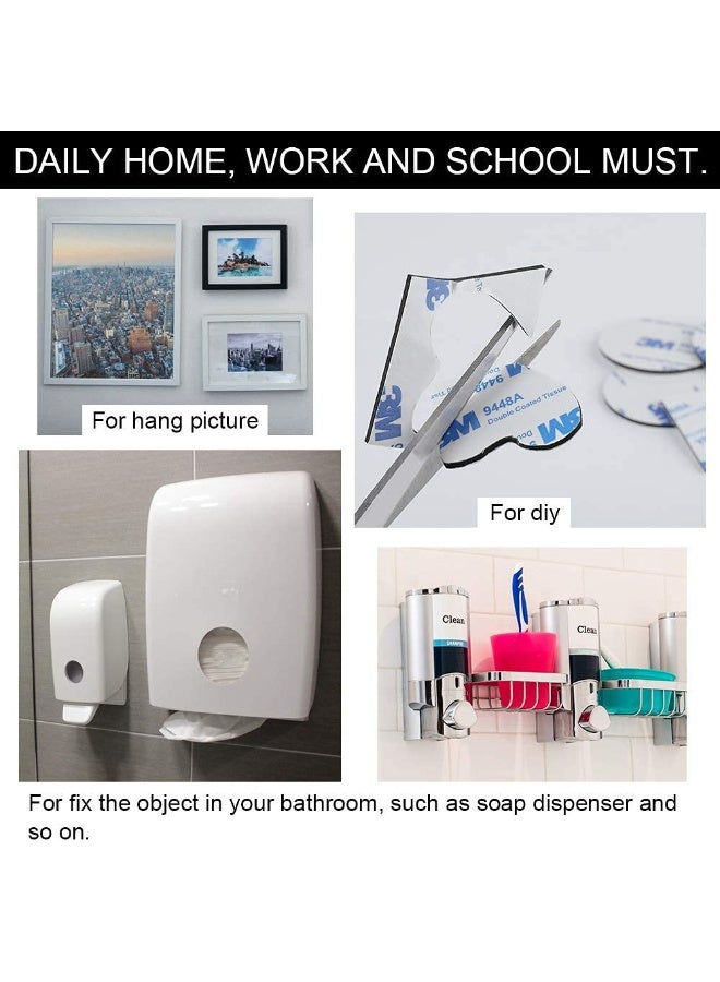 3M 60Pcs  Double Sided Foam Tape Strong Pad Mounting,Double Sided Tape Strong Heavy Duty Waterproof Tape Adhesive Foam Pad Tape, Black Self-Adhesive Tape Include Square Round and Rectangular,for Holding Picture, Walls Picture, Light, Hooks, Home, Office - Image 5