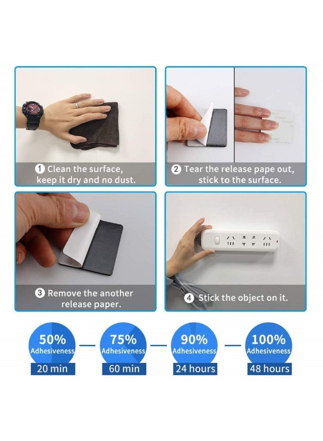 3M 60Pcs  Double Sided Foam Tape Strong Pad Mounting,Double Sided Tape Strong Heavy Duty Waterproof Tape Adhesive Foam Pad Tape, Black Self-Adhesive Tape Include Square Round and Rectangular,for Holding Picture, Walls Picture, Light, Hooks, Home, Office - Image 3