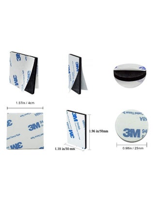 60Pcs  Double Sided Foam Tape Strong Pad Mounting,Double Sided Tape Strong Heavy Duty Waterproof Tape Adhesive Foam Pad Tape, Black Self-Adhesive Tape Include Square Round and Rectangular,for Holding Picture, Walls Picture, Light, Hooks, Home, Office - view 2