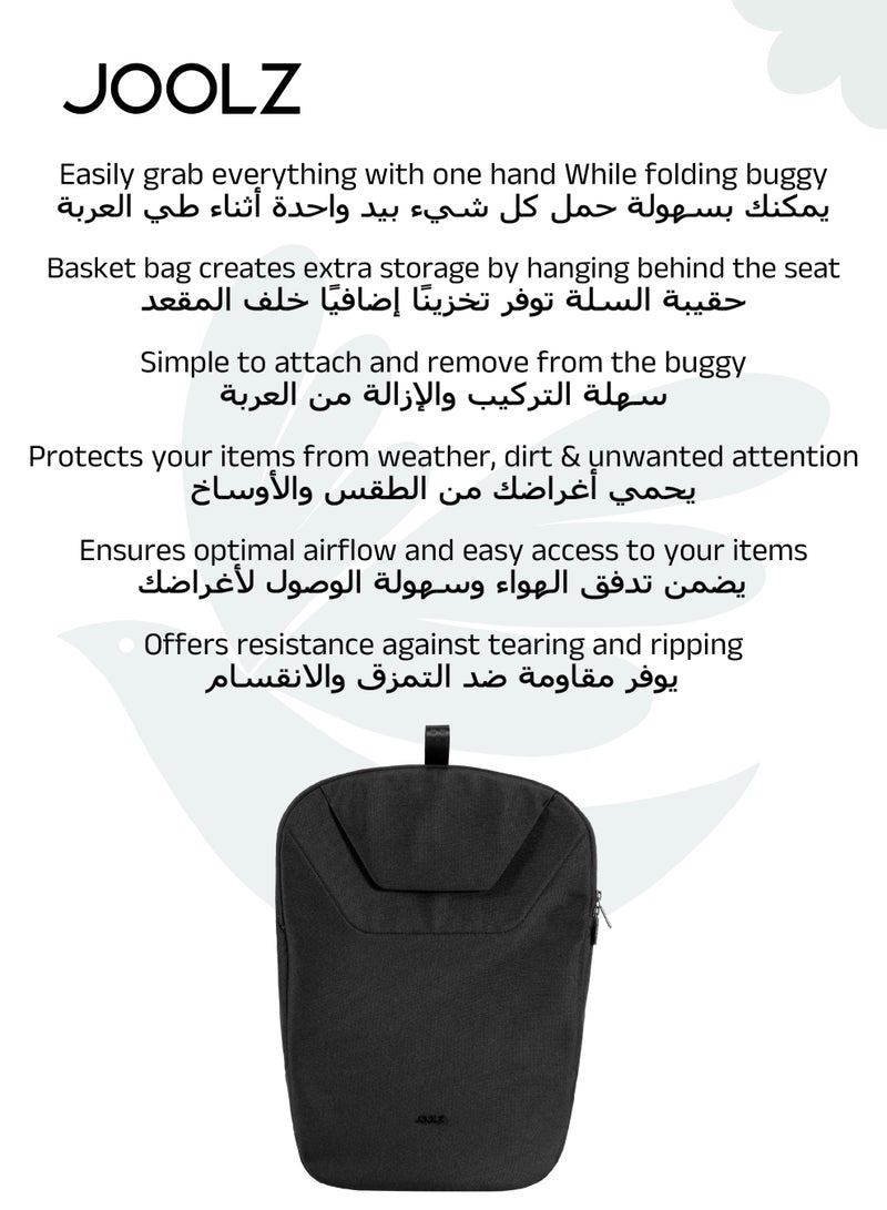 JOOLZ Basket Bag | One-Hand Access & Easy Fold | Extra Storage | Secure & Durable Material | Compatible with Joolz Aer2 Buggy | 46x14x34 cm - Image 4