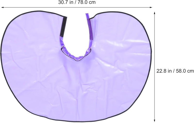 Healifty Waterproof Hair Dye Cape with Short Hairdressing Smock, Large Salon Hair Styling Shawl for Haircut and Coloring, Professional Beauty Salon Cutting Collar for Stylists - Image 2