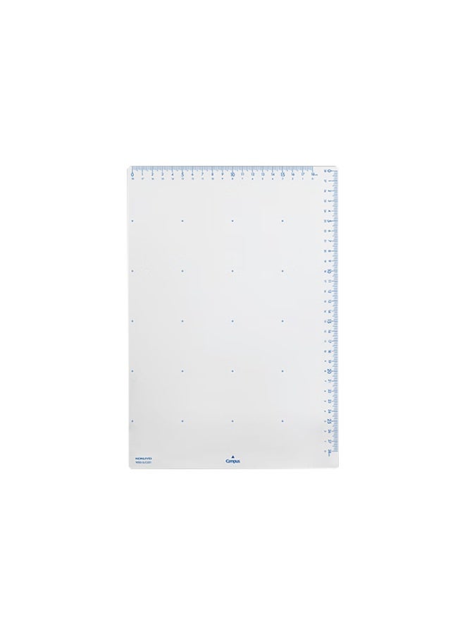 كوكويو Kokuyo Student Office Ruler-edge Desk Pad Campus Clip Paper Pad A4/transparent 1 Piece Wsg-sjc201t - Image 5