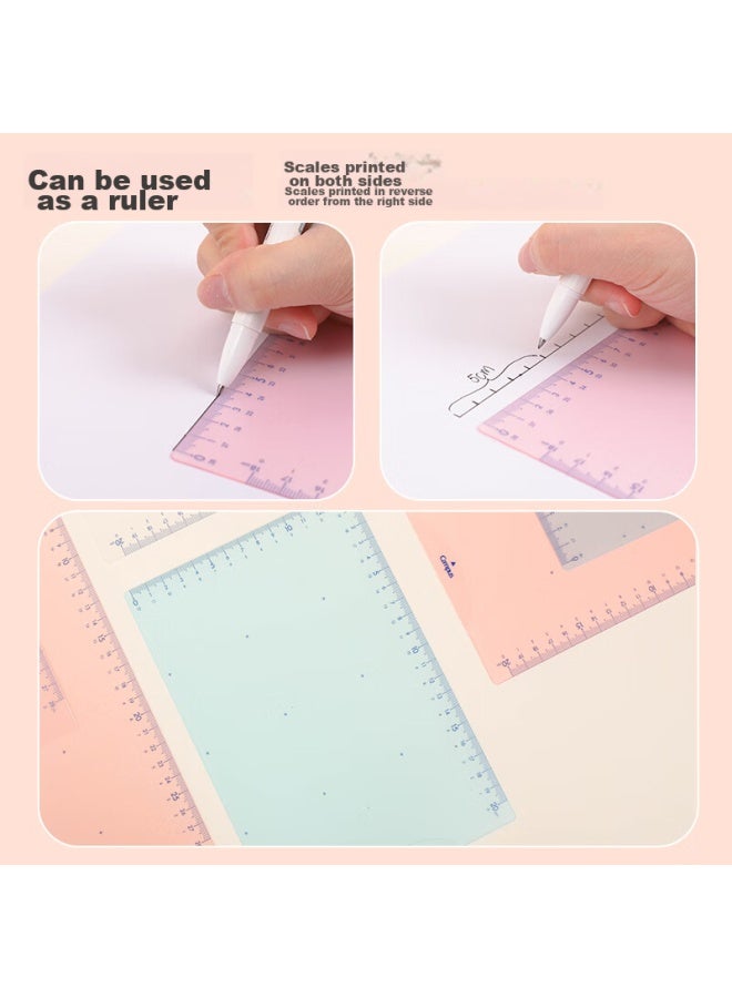 كوكويو Kokuyo Student Office Ruler-edge Desk Pad Campus Clip Paper Pad A4/transparent 1 Piece Wsg-sjc201t - Image 3