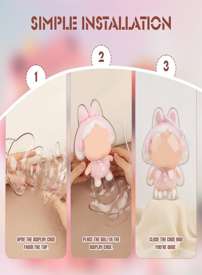 WALLFID 2-Pack Acrylic Protective Cases with Silicone Straps - Durable Hard Shell Display Covers for Keychain Dolls and Collectible Figures, Ideal for Travel, Storage or Display (Doll Not Included) - Image 5