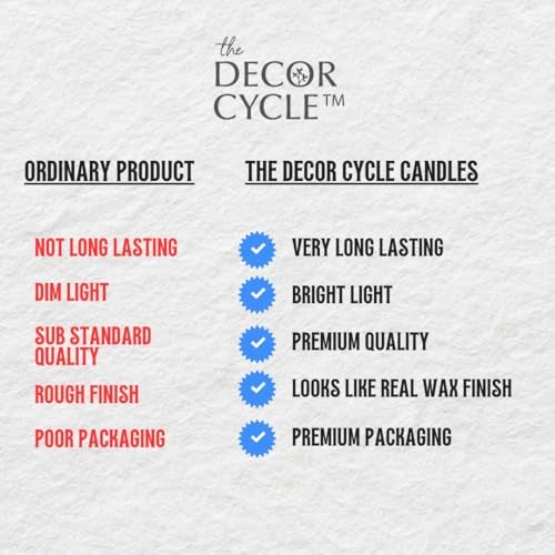 The Decor Cycle 4 Pcs (2 Each) LED Flameless Golden and Spiral Taper Candles | Romantic Love Gift for Him/Her | Candle Light for Couple Decor, Home Decor, Candlelight Dinner, Bedroom, Janmashtami - Image 4
