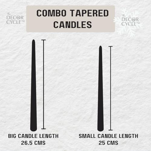 The Decor Cycle 4 Pcs (2 Each) LED Flameless Golden and Spiral Taper Candles | Romantic Love Gift for Him/Her | Candle Light for Couple Decor, Home Decor, Candlelight Dinner, Bedroom, Janmashtami - Image 5