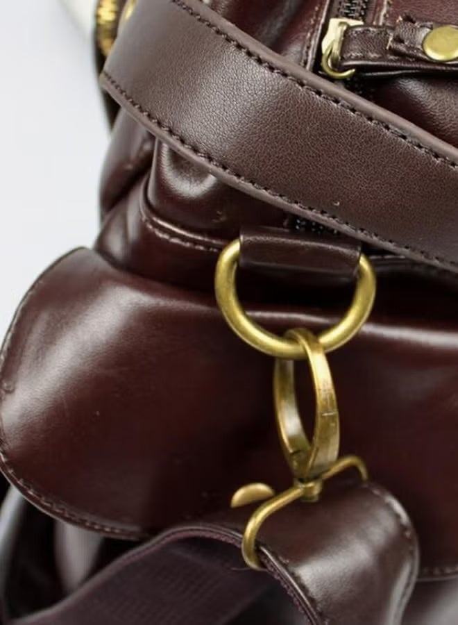 Haidue Faux Leather Duffle Bag 42x14x29cm - Image 3
