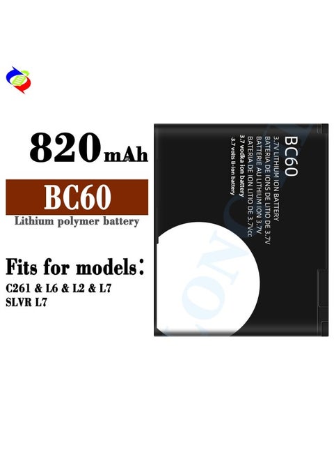 For Motorola BC60 Mobile Phone Battery C261/L6/L2/L7/SLVR L7 Foreign Trade-Standard Capacity:BC60