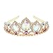 HEIKLN Rapunzel Tiara Princess Crown Tangled Inspired Halloween Costume Aurora Borealis Stone Sparkle Gold Crown Sweet Gift - Image 2