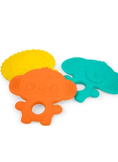 Bright Starts Gummy Buddies 3-Pack Textured Teethers - BPA-Free Elephant/Lion/Monkey  - Image 5