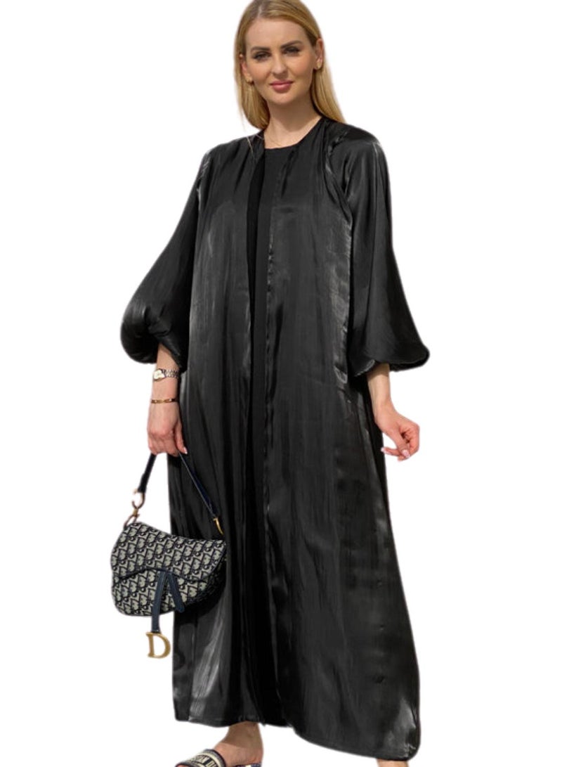 Moistreet Abaya Set Comes With Under Dress and Sheila - Image 3