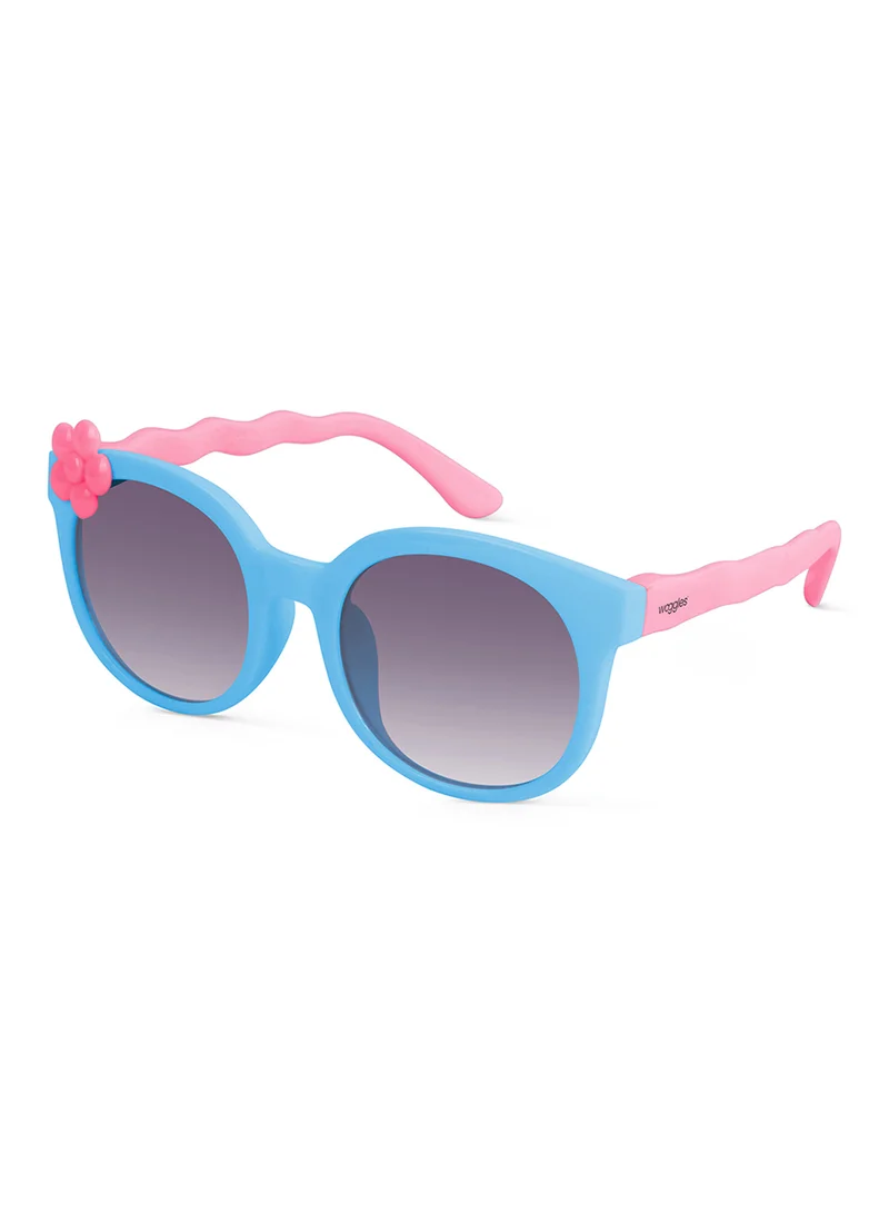 Woggles EyeBloom Blue Round Kids Sunglasses