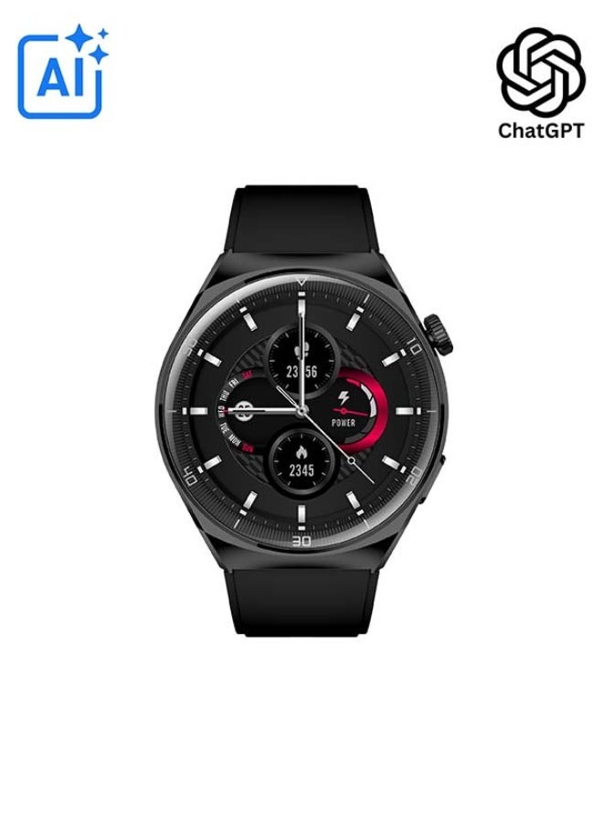 Aurafit SmartWatch NEXA 2 – 1.43 inch AMOLED Display – Bluetooth Calls – 24/7 Health Tracking – 150+ Sports Modes – Wireless Charging – IP68- Black Color - Image 1