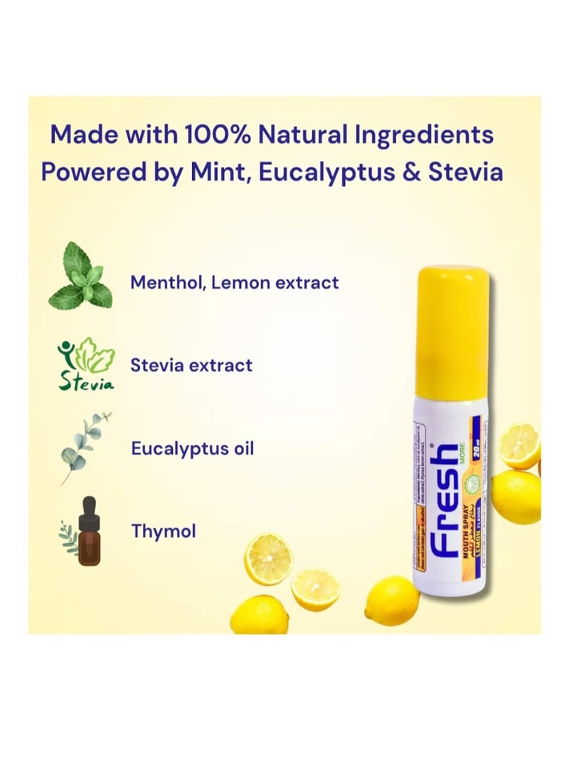 Fresh More Mouth Spray – Lemon Flavour Instant fresh breath, Alcohol-free, pocket-size, Breath Freshner, and perfect for daily use anytime, anywhere. - Image 3